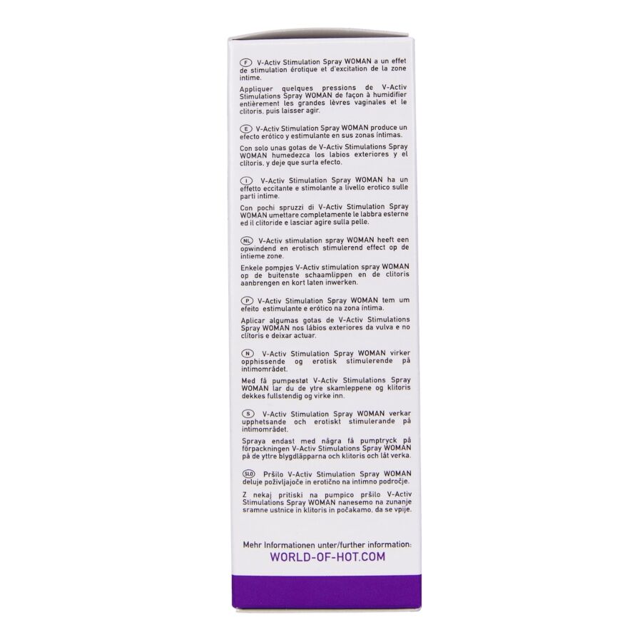 HOT - SPRAY ESTIMULANTE V-ACTIV PARA MULHERES 50 ML - Infernum Store