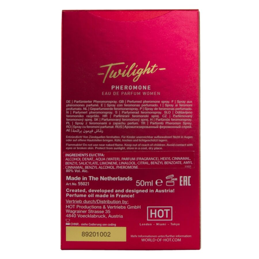 HOT - TWILIGHT PHEROMONE PARFUM FEMININO 50 ML - Infernum Store