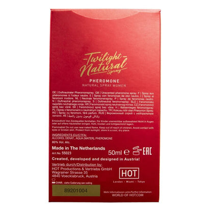 HOT - TWILIGHT PHEROMONE NATURAL MULHERES 50 ML - Infernum Store