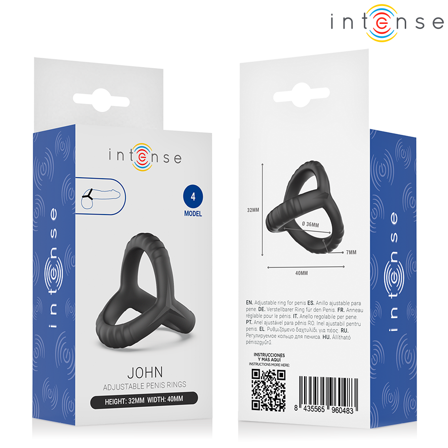 INTENSE - JOHN ANEL PENIANO TRIPLO AJUSTÁVEL MODELO 4 - Infernum Store