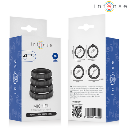 INTENSE - MICHIEL CONJUNTO DE 4 ANÉIS PENIANOS MODELO 10 - Infernum Store
