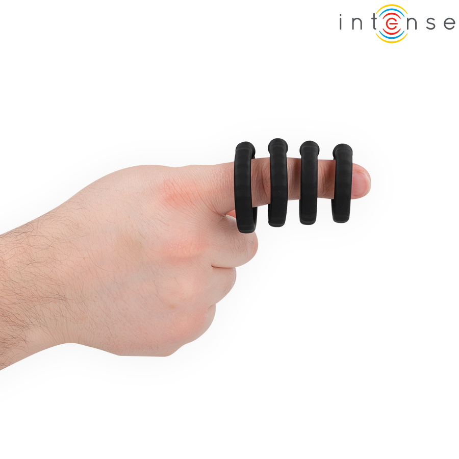 INTENSE - MICHIEL CONJUNTO DE 4 ANÉIS PENIANOS MODELO 10 - Infernum Store
