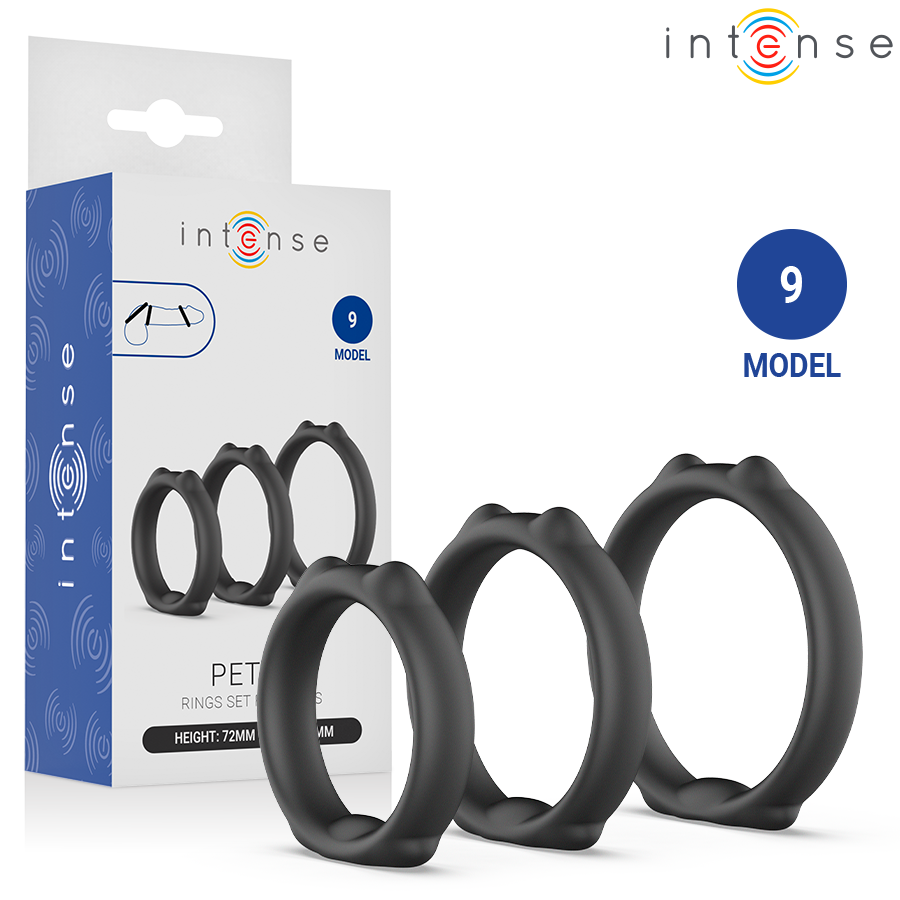 INTENSE - PETER CONJUNTO DE 3 ANÉIS PENIANOS MODELO 9 - Infernum Store