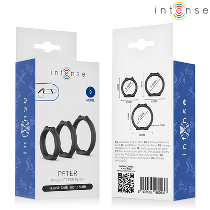 INTENSE - PETER CONJUNTO DE 3 ANÉIS PENIANOS MODELO 9 - Infernum Store