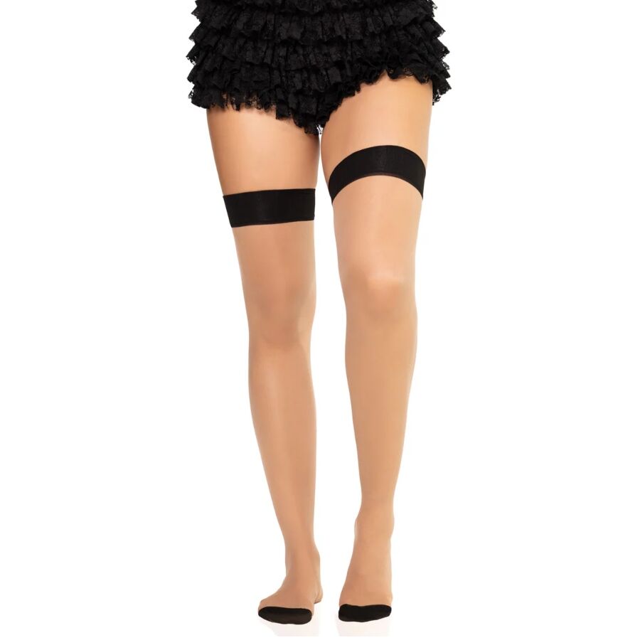LEG AVENUE - MEIAS DE SPANDEX COM COSTURA TRASEIRA 1963 PRETAS - TAMANHO ÚNICO - Infernum Store