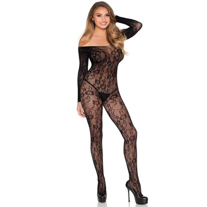LEG AVENUE - 89366 BODY DE RENDA PRETO - TAMANHO ÚNICO - Infernum Store