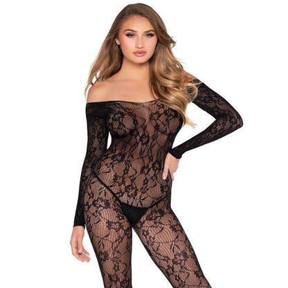 LEG AVENUE - 89366 BODY DE RENDA PRETO - TAMANHO ÚNICO - Infernum Store