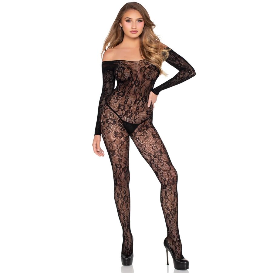 LEG AVENUE - 89366 BODY DE RENDA PRETO - TAMANHO ÚNICO - Infernum Store