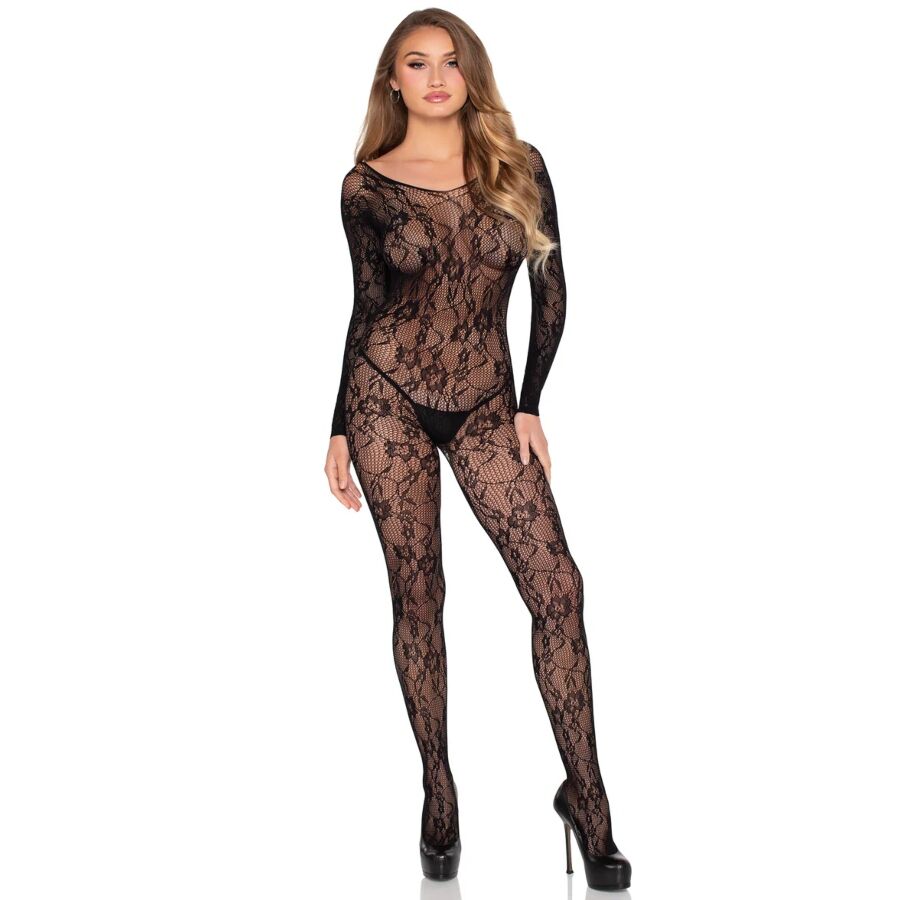 LEG AVENUE - 89366 BODY DE RENDA PRETO - TAMANHO ÚNICO - Infernum Store