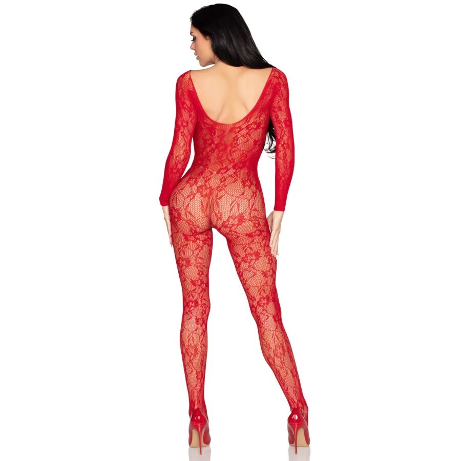LEG AVENUE - 89366 BODY DE RENDA VERMELHA - TAMANHO ÚNICO - Infernum Store