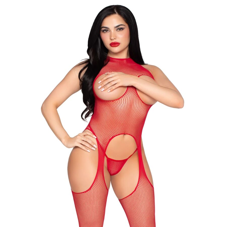 LEG AVENUE - 89374 BODY SEM BOJO E CALCINHA VERMELHA - TAMANHO ÚNICO - Infernum Store