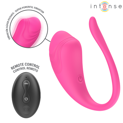 INTENSE - OVO VIBRATÓRIO ROSA OLIVIA COM CONTROLE REMOTO - Infernum Store