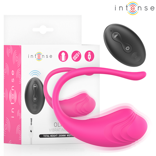 INTENSE - OVO VIBRATÓRIO ROSA OLIVIA COM CONTROLE REMOTO - Infernum Store