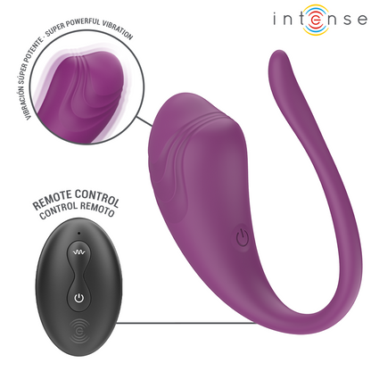 INTENSE - OVO VIBRATÓRIO ROXO OLIVIA COM CONTROLE REMOTO - Infernum Store