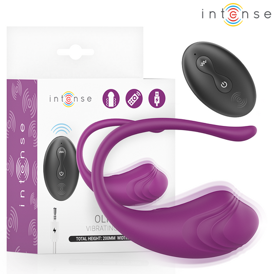 INTENSE - OVO VIBRATÓRIO ROXO OLIVIA COM CONTROLE REMOTO - Infernum Store