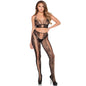 LEG AVENUE - 89368 TOP CROPPED DE RENDA E TULE PRETO - TAMANHO ÚNICO - Infernum Store