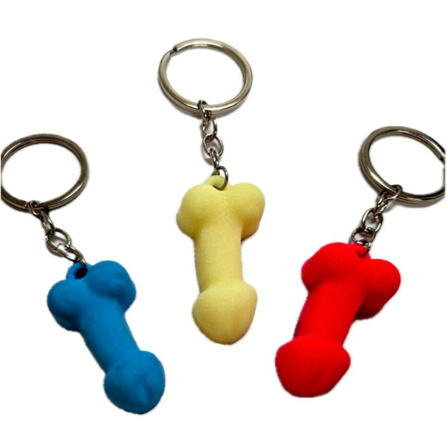 DIABLO PICANTE - CHAVEIRO DE PÊNIS DE SILICONE COM CORES FOSFORESCENTES VARIADAS - Infernum Store