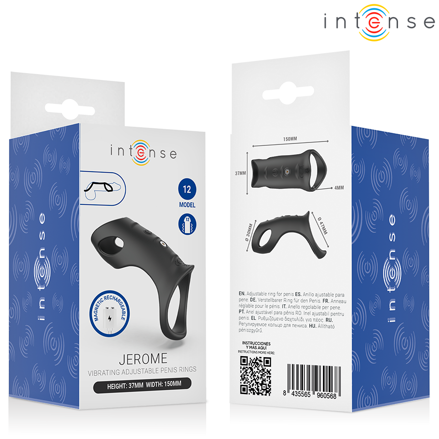 INTENSE - JEROME ANEL PENIANO VIBRATÓRIO AJUSTÁVEL MODELO 12 - Infernum Store