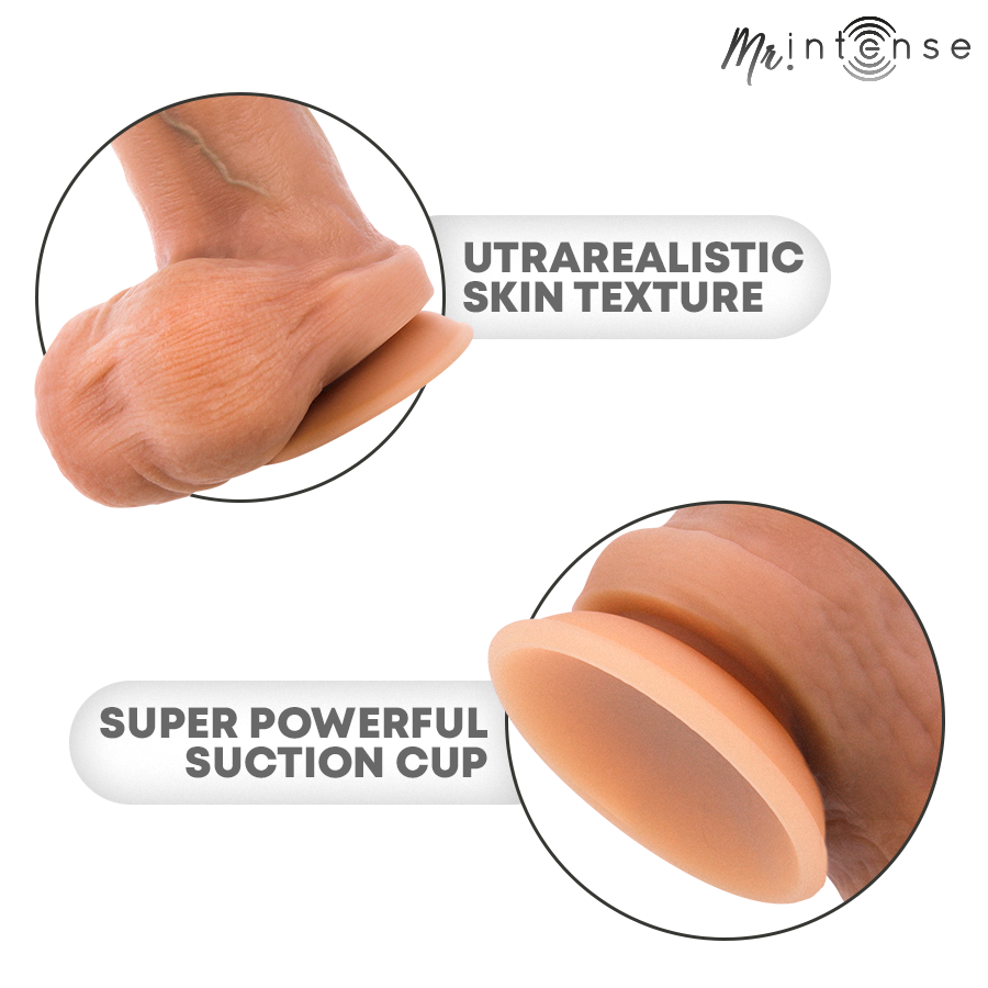 MR INTENSE - BRUCE S DILDO DE SILICONE COM TESTÍCULOS 17,8 CM -Ø- 4 CM - Infernum Store
