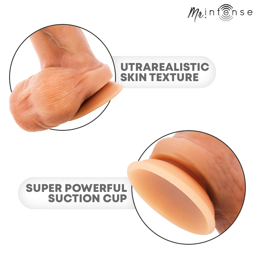 MR INTENSE - BRUCE M DILDO DE SILICONE COM TESTÍCULOS 20 CM -Ø- 4,5 CM - Infernum Store