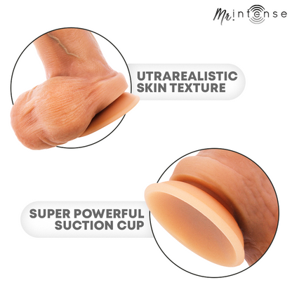 MR INTENSE - BRUCE M DILDO DE SILICONE COM TESTÍCULOS 20 CM -Ø- 4,5 CM - Infernum Store