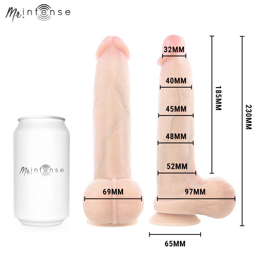 MR INTENSE - BRUCE L DILDO DE SILICONE 23 CM -Ø- 5,2 CM - Infernum Store