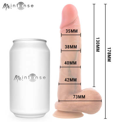 MR INTENSE - PÊNIS DE SILICONE ULTRARREALISTA DE GARY COM TESTÍCULOS, 17,8 CM - Ø - 4,2 CM - Infernum Store