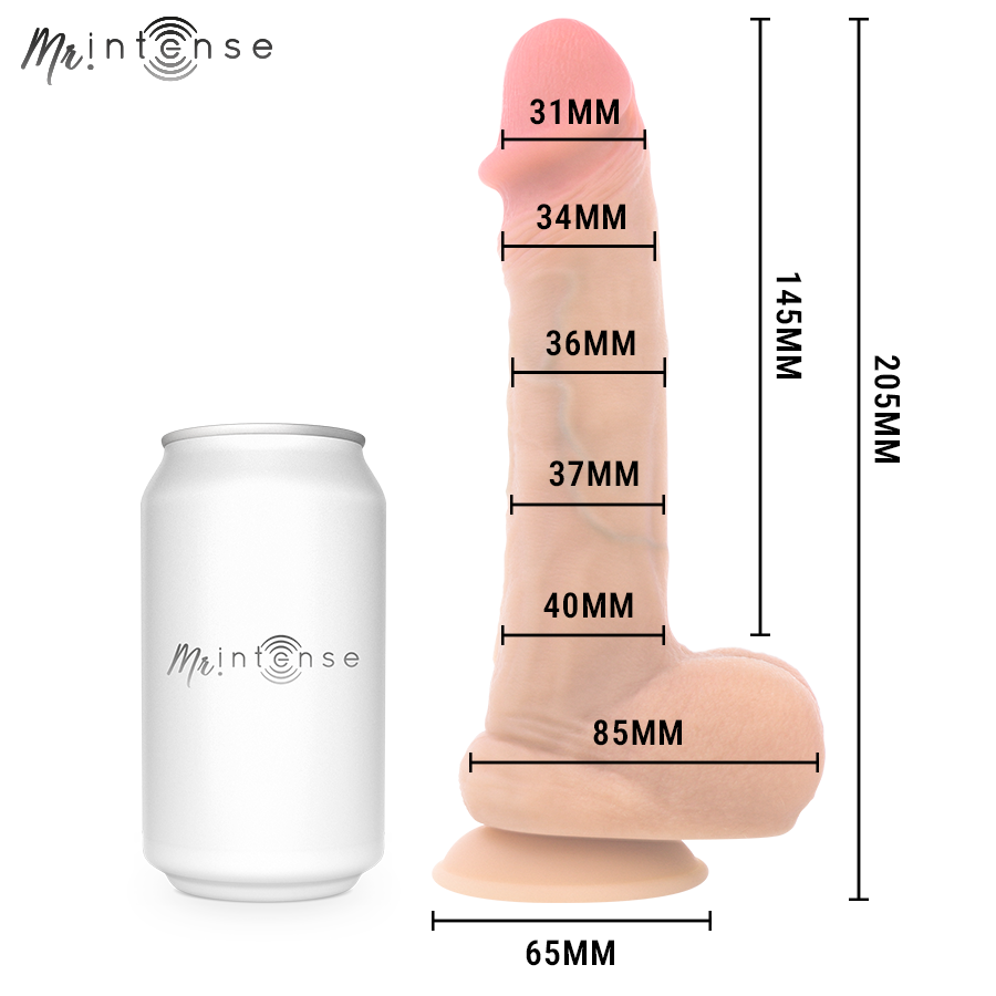 MR INTENSE - DANNY, DILDO EJACULANTE DE SILICONE, 20,5 CM - Ø - 4 CM - Infernum Store