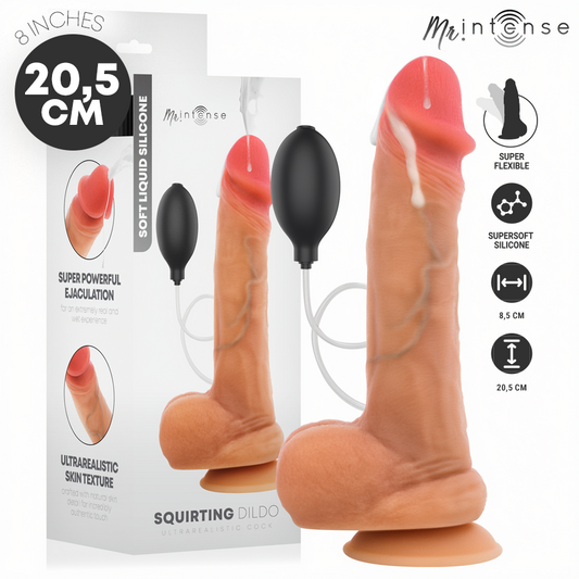 MR INTENSE - DANNY, DILDO EJACULANTE DE SILICONE, 20,5 CM - Ø - 4 CM - Infernum Store