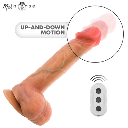 MR INTENSE - VIBRADOR LOGAN DE SILICONE COM EFEITO DE CALOR E CONTROLE REMOTO 20 CM -Ø- 4,1 CM - Infernum Store
