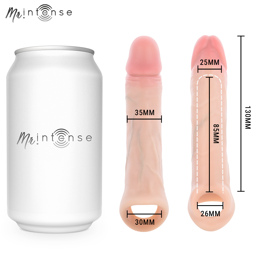 MR INTENSE - CAPA DE SILICONE PARA PÊNIS SIMON S 13 CM -Ø- 4 CM - Infernum Store