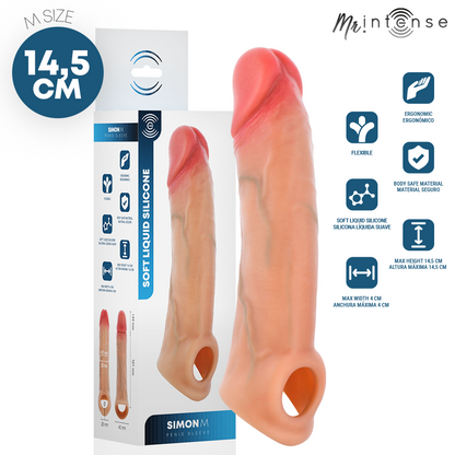 MR INTENSE - SIMON M CAPA DE SILICONE PARA PÊNIS 14,5 CM -Ø- 4 CM - Infernum Store