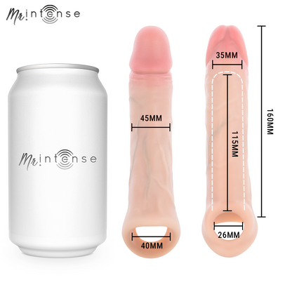 MR INTENSE - CAPA DE SILICONE PARA PÊNIS SIMON L 16 CM -Ø- 4,5 CM - Infernum Store