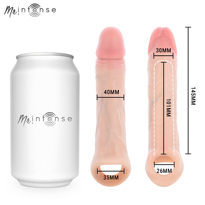MR INTENSE - CAPA DE SILICONE PARA PÊNIS COM VIBRADOR ARNOLD M E CONTROLE REMOTO 14,5 CM -Ø- 4 CM - Infernum Store