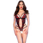 CHILIROSE - CR 4889 CORPO COM ESTAMPA FLORAL VERMELHA G/GG - Infernum Store