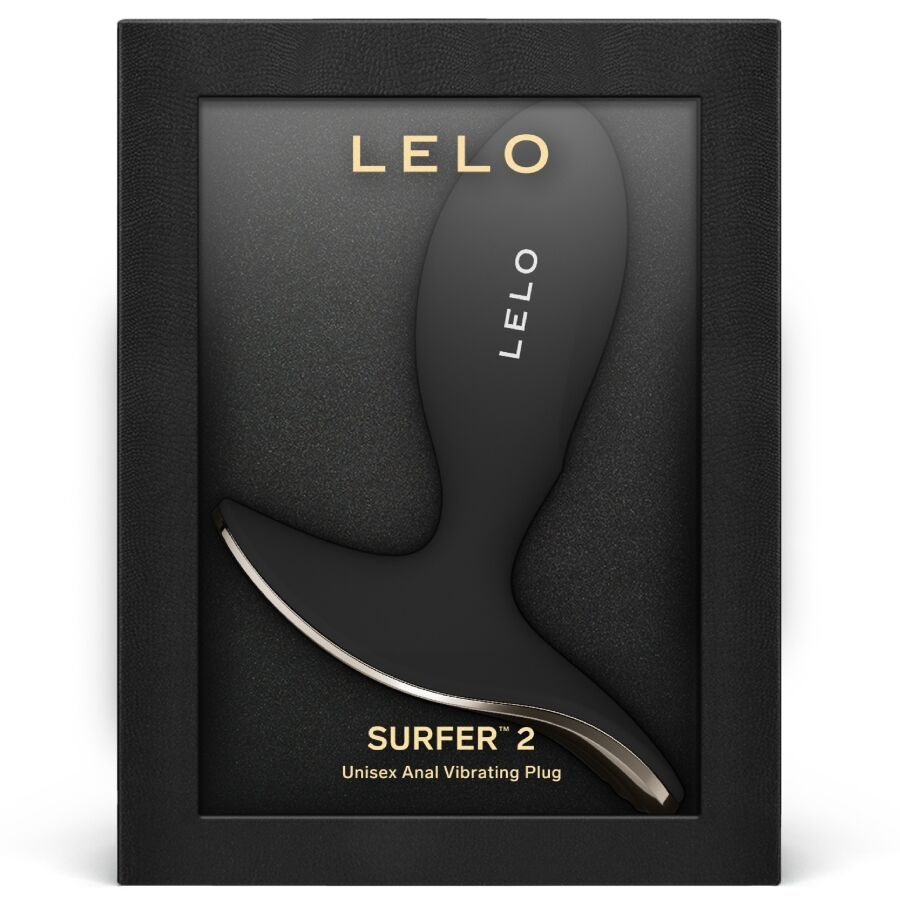 LELO - SURFER 2 PLUG VIBRATÓRIO ANAL UNISSEX PRETO - Infernum Store