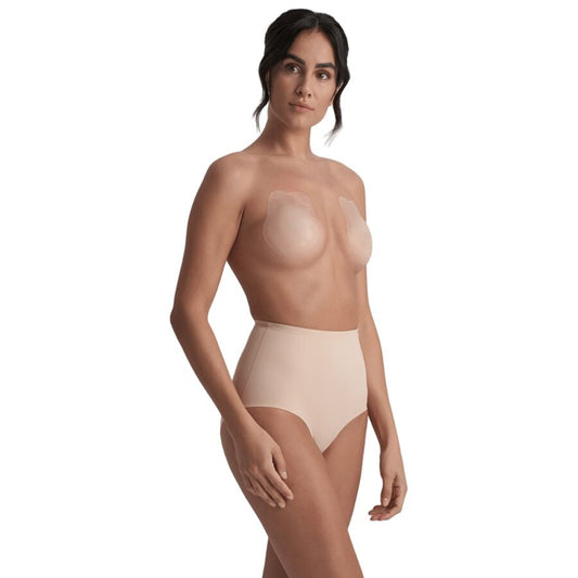 BYE-BRA - RABBIT COPAS DE SILICONA BEIGE TALLA M - Infernum Store