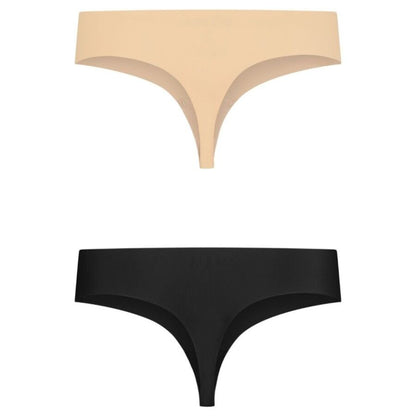 BYE-BRA - PACK 2 TANGAS INVISIBLES BEIGE Y NEGRO TALLA XXL - Infernum Store