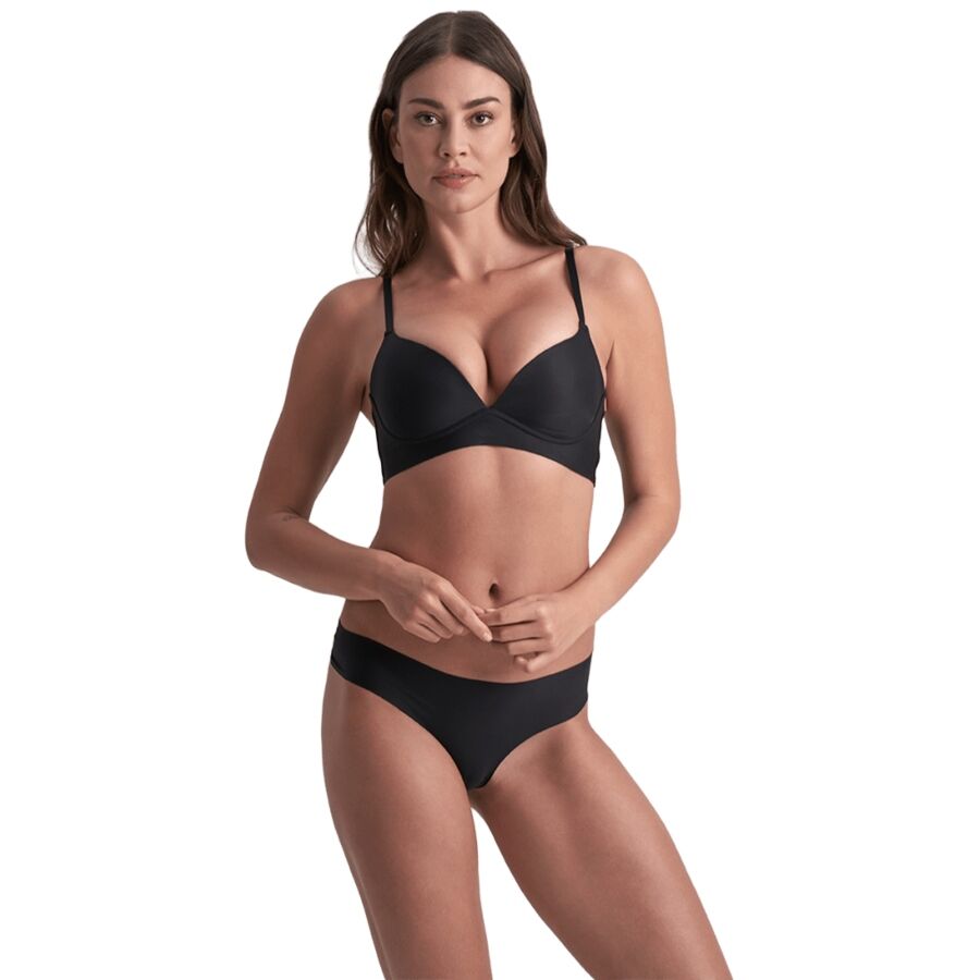 BYE-BRA - PACK 2 TANGAS INVISIBLES BEIGE Y NEGRO TALLA XXL - Infernum Store
