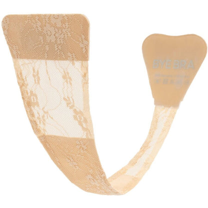 BYE-BRA - TANGA ADHESIVO ENCAJE BEIGE TALLA ÚNICA - Infernum Store