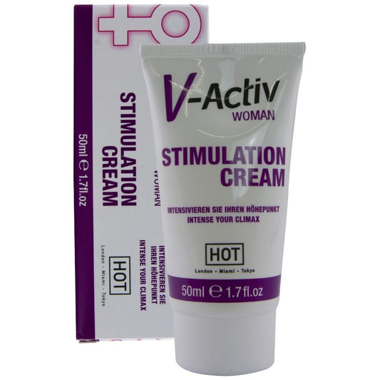 HOT - CREME ESTIMULANTE V-ACTIV PARA MULHERES 50 ML - Infernum Store