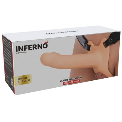 HIDDEN DESIRE - INFERNO MANGA PENIANA DE SILICONE COM STRAP-ON 18 CM - Infernum Store