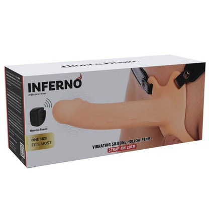 HIDDEN DESIRE - INFERNO MANGA PENIANA VIBRATÓRIA COM STRAP-ON 20 CM - Infernum Store
