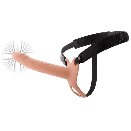 HIDDEN DESIRE - INFERNO MANGA PENIANA VIBRATÓRIA COM STRAP-ON 20 CM - Infernum Store