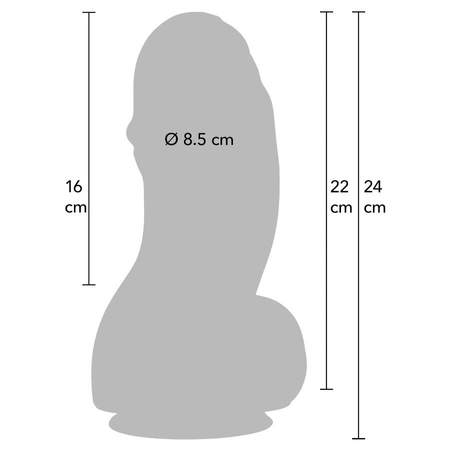 HIDDEN DESIRE - INFERNO DILDO FAT BOYS 22 CM - Infernum Store