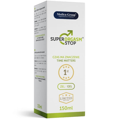 MEDICA GROUP - SUPER ORGASM STOP GEL ÍNTIMO PARA HOMENS 150 ML - Infernum Store