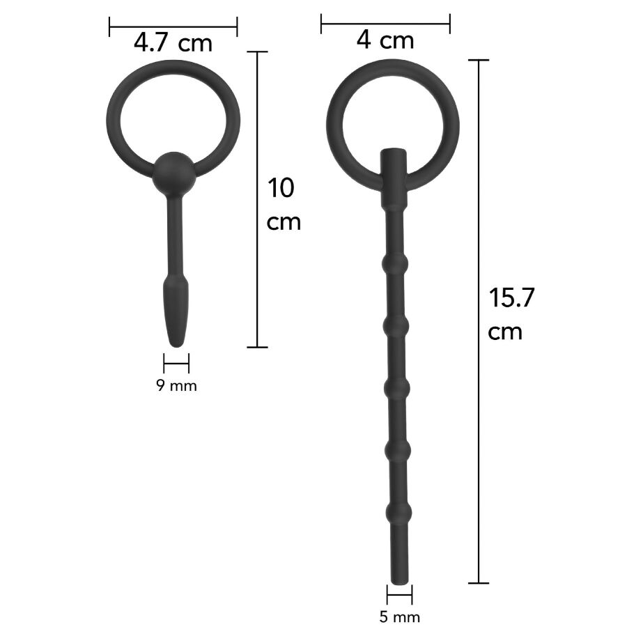 HIDDEN DESIRE - EXTREME ADVANCED CONJUNTO DE PLUGS URETRAIS 2 UNIDADES - Infernum Store