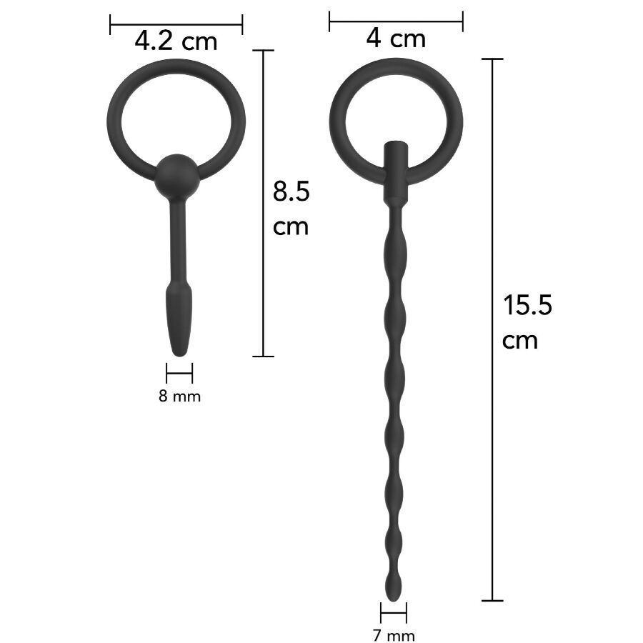 HIDDEN DESIRE - EXTREME STARTER CONJUNTO DE PLUGS URETRAIS 2 UNIDADES - Infernum Store