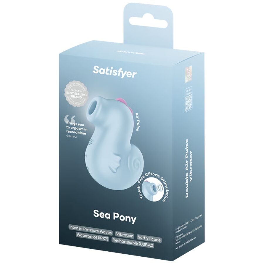 SATISFYER - SEA PONY VIBRADOR & ESTIMULADOR AIR PULSE - Infernum Store