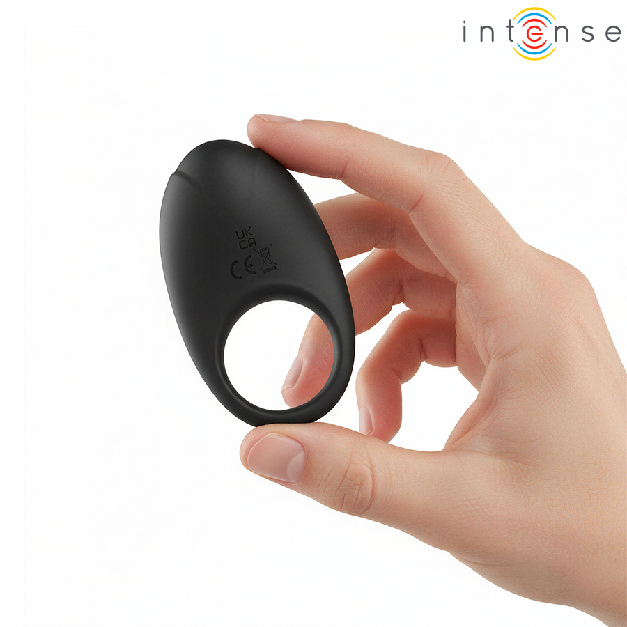 INTENSE - MERLOTTE VIBRATING PENIS RING WITH CLITORIS STIMULATION BLACK - Infernum Store